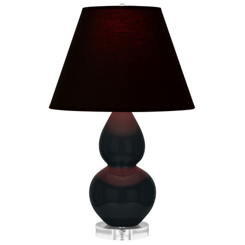 Small Double Gourd One Light Accent Lamp in Obsidian Glazed Ceramic w/Lucite (165|OS13K)