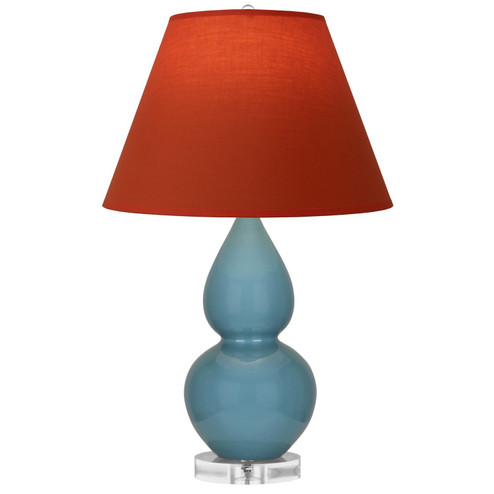 Small Double Gourd One Light Accent Lamp in Steel Blue Glazed Ceramic w/Lucite (165|OB13T)