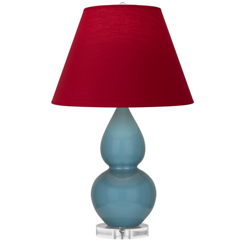 Small Double Gourd One Light Accent Lamp in Steel Blue Glazed Ceramic w/Lucite (165|OB13R)