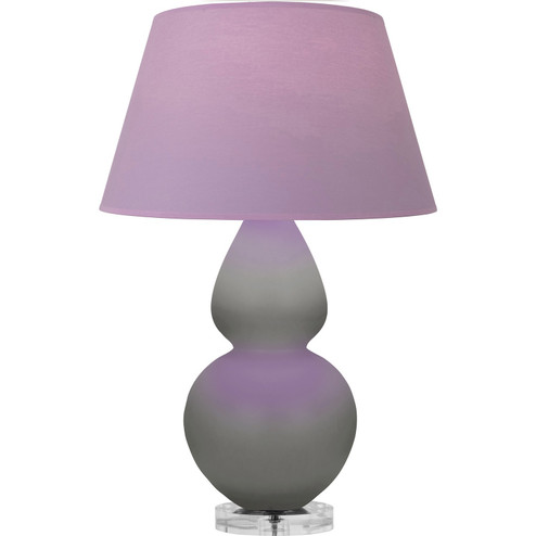 Double Gourd One Light Table Lamp in Matte Smokey Taupe Glazed Ceramic w/Lucite (165|MST62L)