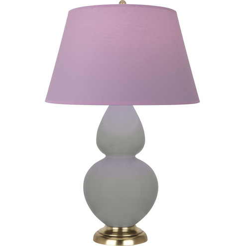 Double Gourd One Light Table Lamp in Matte Smokey Taupe Glazed Ceramic w/Antique Natural Brass (165|MST55L)