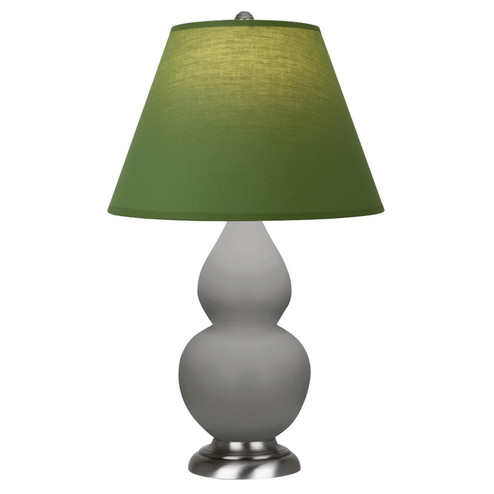 Small Double Gourd One Light Accent Lamp in Matte Smokey Taupe Glazed Ceramic w/Antique Silver (165|MST52G)