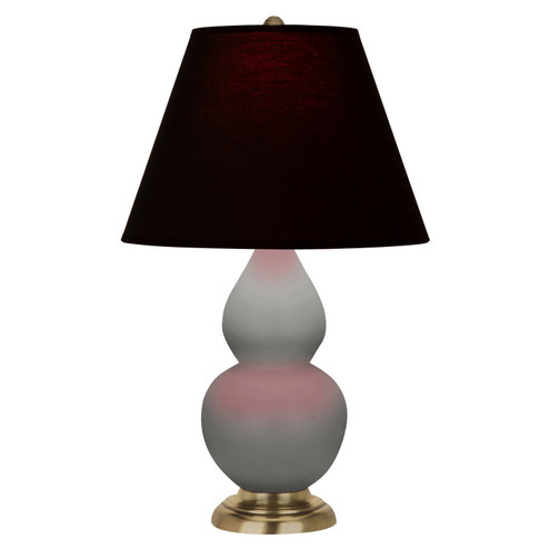 Small Double Gourd One Light Accent Lamp in Matte Smokey Taupe Glazed Ceramic w/Antique Natural Brass (165|MST50K)