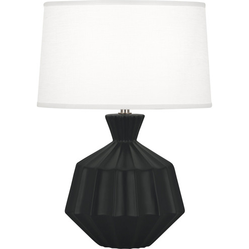 Small Orion One Light Accent Lamp in Matte Obsidian Glazed Ceramic (165|MOS18)