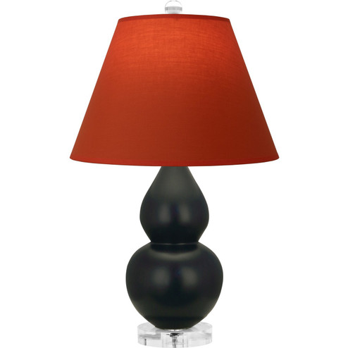 Small Double Gourd One Light Accent Lamp in Matte Obsidian Glazed Ceramic w/Lucite (165|MOS13T)