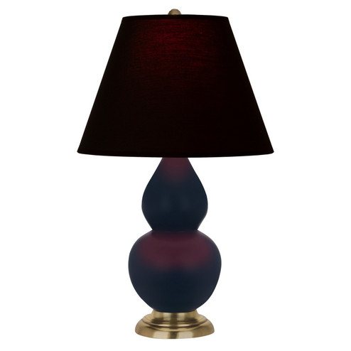 Small Double Gourd One Light Accent Lamp in Matte Midnight Blue Glazed Ceramic w/Antique Natural Brass (165|MMB50K)