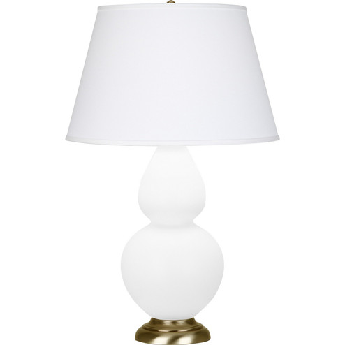 Double Gourd One Light Table Lamp in Matte Daisy Glazed Ceramic w/Antique Natural Brass (165|MDY55)