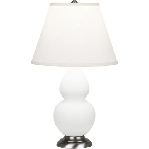 Small Double Gourd One Light Accent Lamp in Matte Daisy Glazed Ceramic w/Antique Silver (165|MDY52)