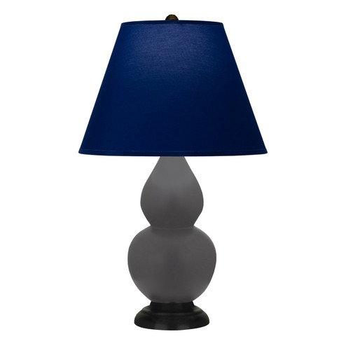 Double Gourd One Light Table Lamp in Matte Ash Glazed Ceramic w/Deep Patina Bronze (165|MCR57N)