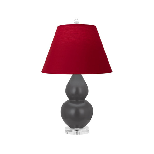 Small Double Gourd One Light Accent Lamp in Matte Ash Glazed Ceramic w/Lucite (165|MCR53R)