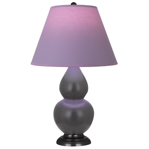 Small Double Gourd One Light Accent Lamp in Matte Ash Glazed Ceramic w/Deep Patina Bronze (165|MCR51L)