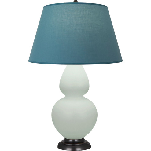 Double Gourd One Light Table Lamp in Matte Celadon Glazed Ceramic w/Deep Patina Bronze (165|MCL57B)
