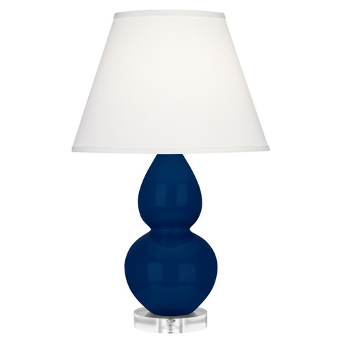 Small Double Gourd One Light Accent Lamp in Cobalt Glazed Ceramic w/Lucite (165|CT13X)