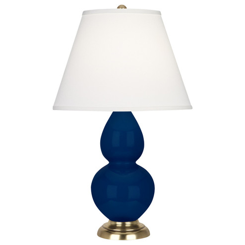 Small Double Gourd One Light Accent Lamp in Cobalt Glazed Ceramic w/Antique Natural Brass (165|CT10X)