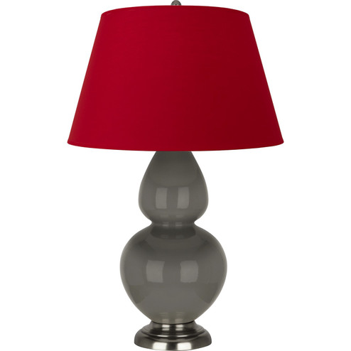 Double Gourd One Light Table Lamp in Ash Glazed Ceramic w/Antique Silver (165|CR22R)