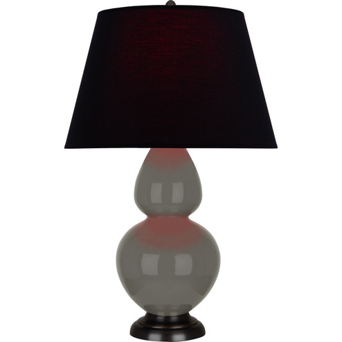 Double Gourd One Light Table Lamp in Ash Glazed Ceramic w/Deep Patina Bronze (165|CR21K)