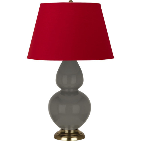 Double Gourd One Light Table Lamp in Ash Glazed Ceramic w/Antique Natural Brass (165|CR20R)
