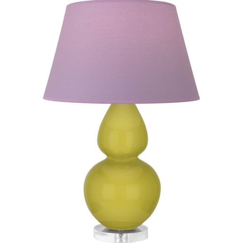 Double Gourd One Light Table Lamp in Citron Glazed Ceramic w/Lucite (165|CI23L)