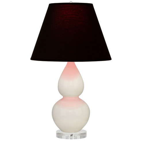 Small Double Gourd One Light Accent Lamp in Bone Glazed Ceramic w/Lucite (165|A776K)