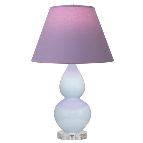 Small Double Gourd One Light Accent Lamp in Baby Blue Glazed Ceramic w/Lucite (165|A696L)