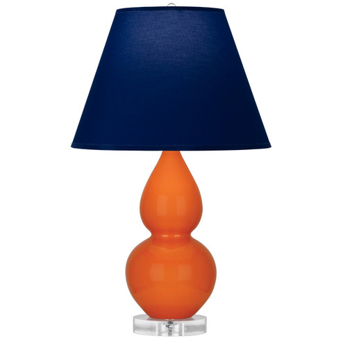 Small Double Gourd One Light Accent Lamp in Pumpkin Glazed Ceramic w/Lucite (165|A695N)