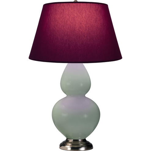 Double Gourd One Light Table Lamp in Celadon Glazed Ceramic w/Antique Silver (165|1791P)