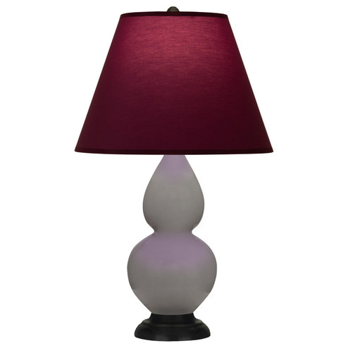 Small Double Gourd One Light Accent Lamp in Smokey Taupe Glazed Ceramic w/Deep Patina Bronze (165|1769P)