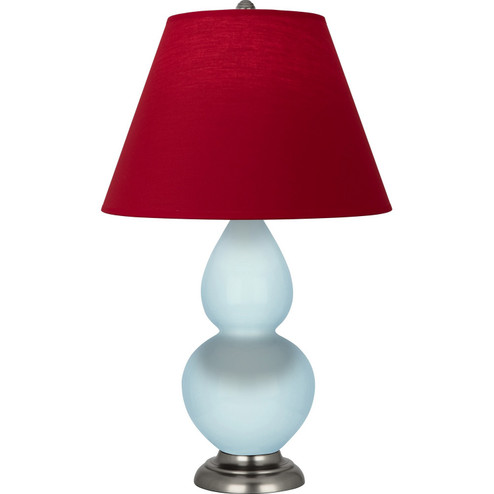 Small Double Gourd One Light Accent Lamp in Baby Blue Glazed Ceramic w/Antique Silver (165|1696R)