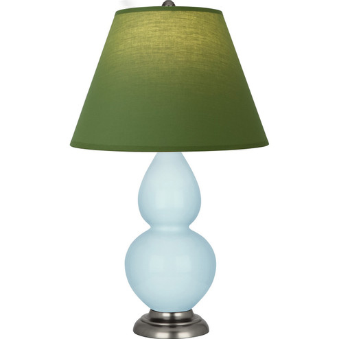Small Double Gourd One Light Accent Lamp in Baby Blue Glazed Ceramic w/Antique Silver (165|1696G)