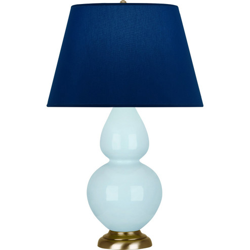 Double Gourd One Light Table Lamp in Baby Blue Glazed Ceramic w/Antique Natural Brass (165|1666N)
