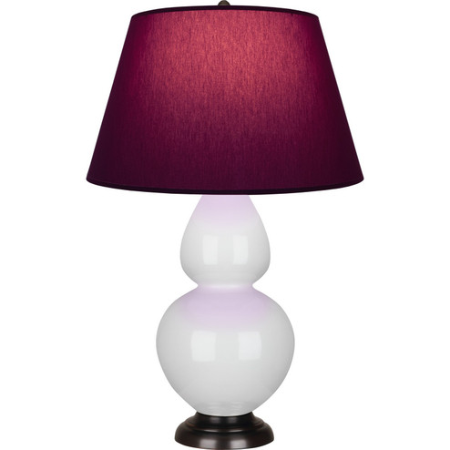 Double Gourd One Light Table Lamp in Lily Glazed Ceramic w/Deep Patina Bronze (165|1640P)