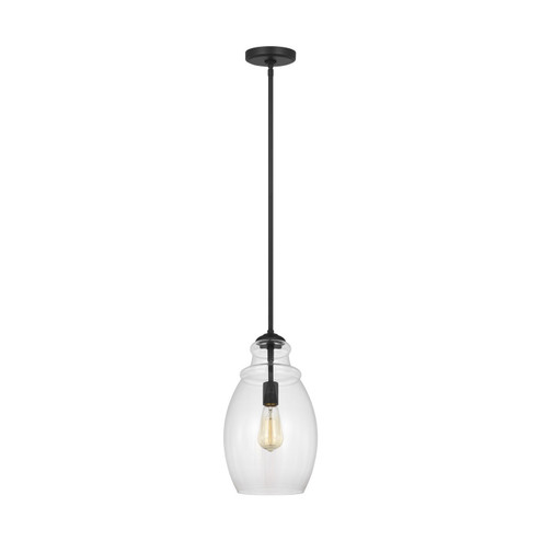 Marino One Light Pendant in Midnight Black (1|P1484MBK)
