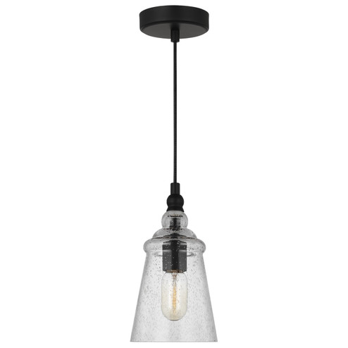 Loras One Light Mini Pendant in Midnight Black (1|P1449MBK)