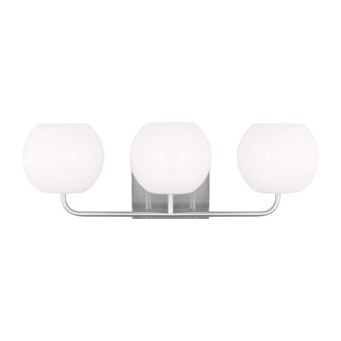 Rory Three Light Vanity in Brushed Steel (1|GLV1013BS)