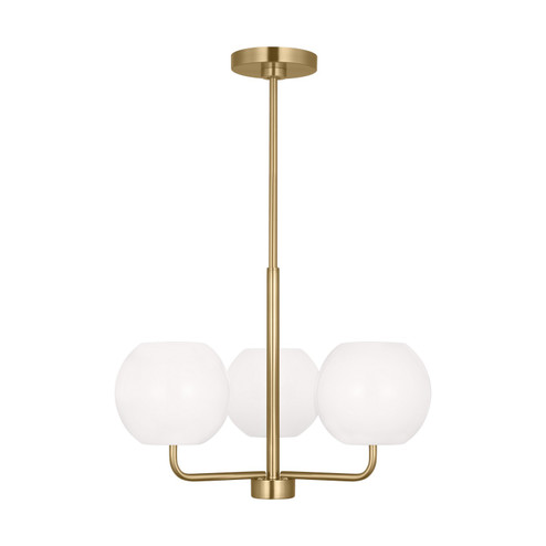 Rory Three Light Chandelier in Satin Brass (1|GLC1043SB)
