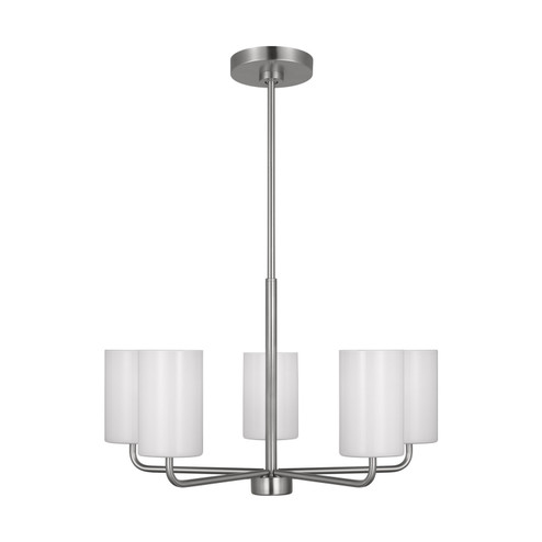 Rhett Five Light Chandelier in Brushed Steel (1|GLC1015BS)