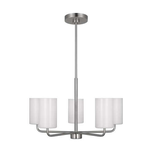 Rhett Five Light Chandelier in Brushed Steel (1|GLC1015BS)