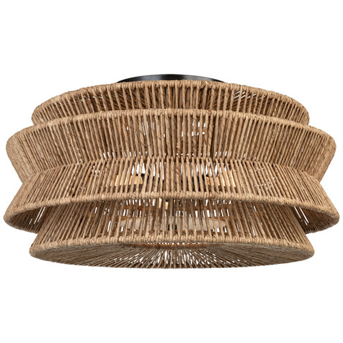 Antigua LED Semi-Flush Mount in Bronze and Natural Abaca (268|CHC 4017BZ/NAB)