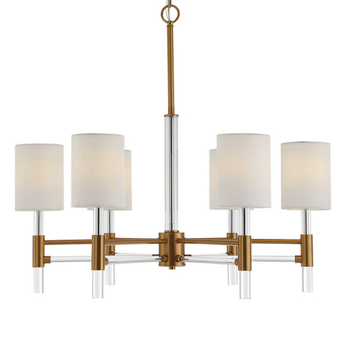 Welkin Six Light Chandelier in Warm Brass (52|21380)
