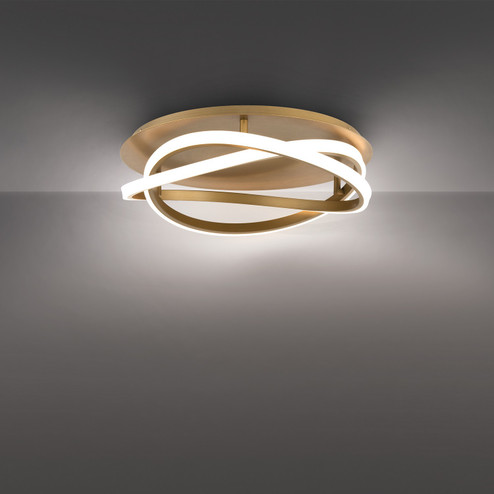 Veloce LED Flush Mount in Aged Brass (281|FM-24818-AB)
