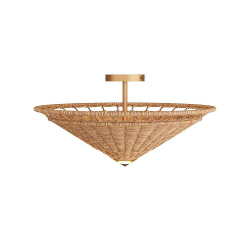 Terrace Flush Mount in Natural, Rattan (314|GCDFS01)