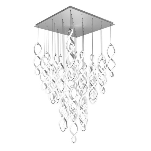 Interlace LED Chandelier in Chrome (34|PD-47841S-CH)