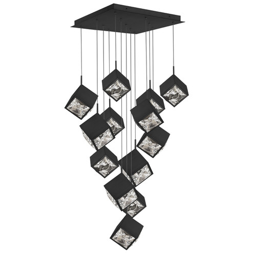 Ice Cube LED Chandelier in Black (34|PD-29313S-BK)