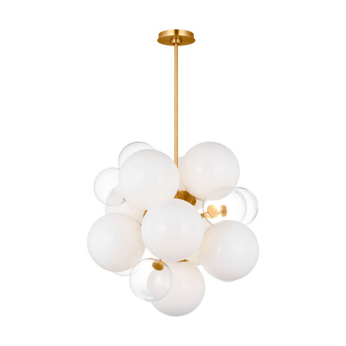 Aria Nine Light Chandelier in Burnished Brass (454|KSC1109BBS)