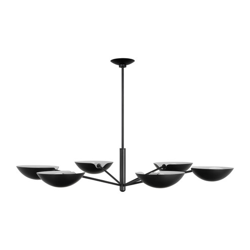 Nevel Six Light Chandelier in Aged Iron (454|EC1306AI)