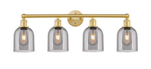Edison Four Light Bath Vanity in Brushed Brass (405|616-4W-BB-G558-6GWH)