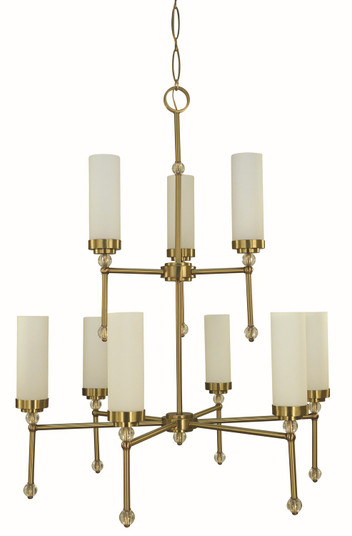 Emily Nine Light Foyer Chandelier in Brushed Brass (8|5889 BR)