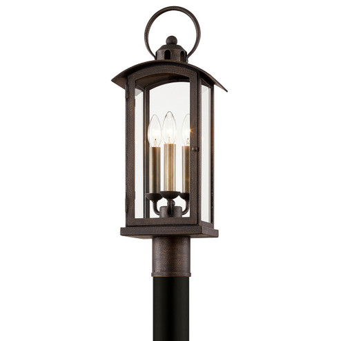 Chaplin Three Light Post Lantern in Vienna Bronze (67|P7445-VBZ)