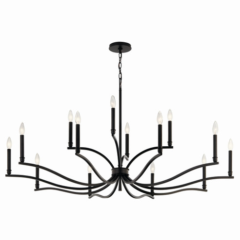 Malene 14 Light Chandelier in Black (12|52698BK)