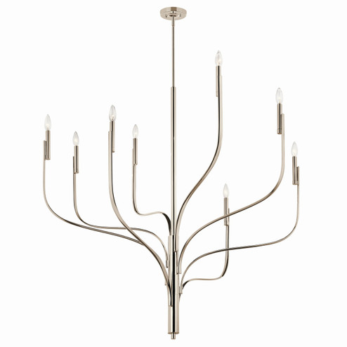 Livadia Eight Light Chandelier in Polished Nickel (12|52675PN)